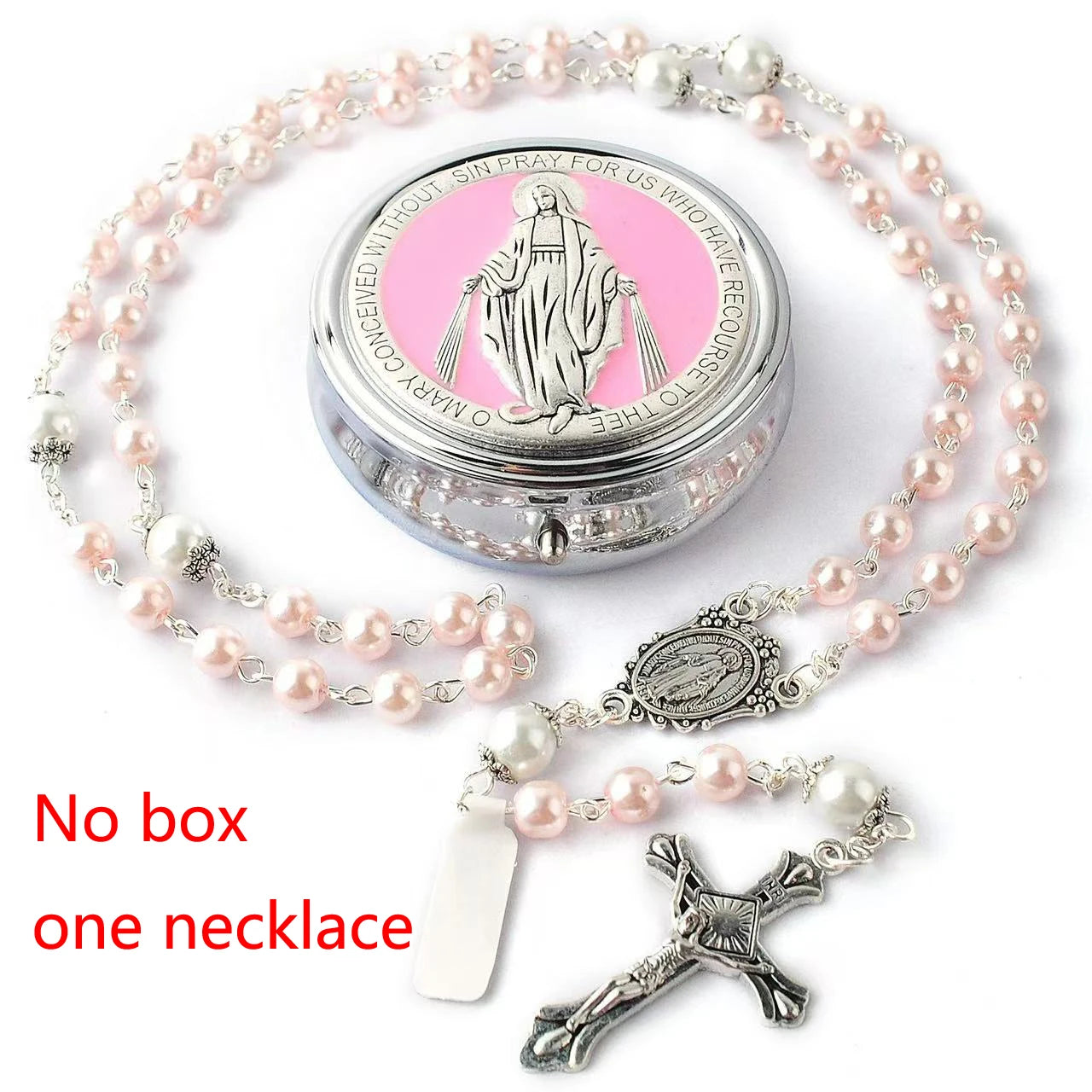 Glass Pearl Virgin Catholic Communion Gift for Boys And Girls