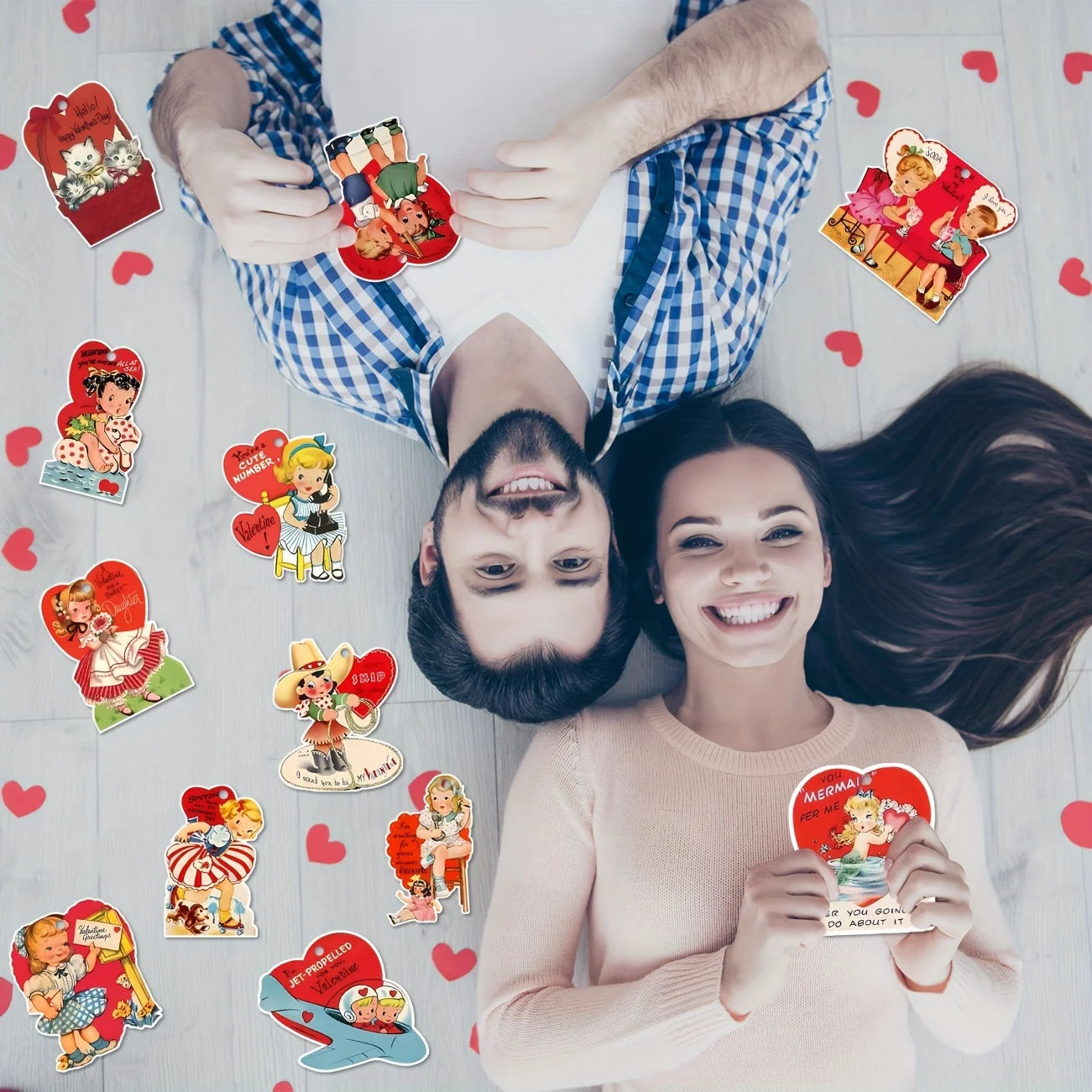 24PCS Vintage Valentine’s Day Ornaments