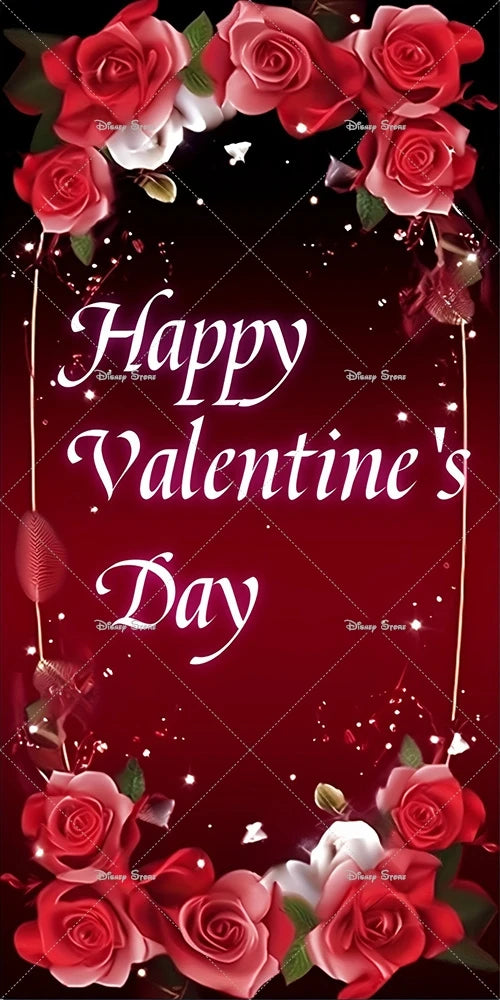 Valentine Door Cover with Red Roses