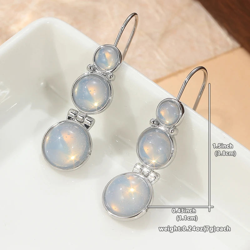 Fashion Exquisite Synthetic Moonlight Stone Silvery