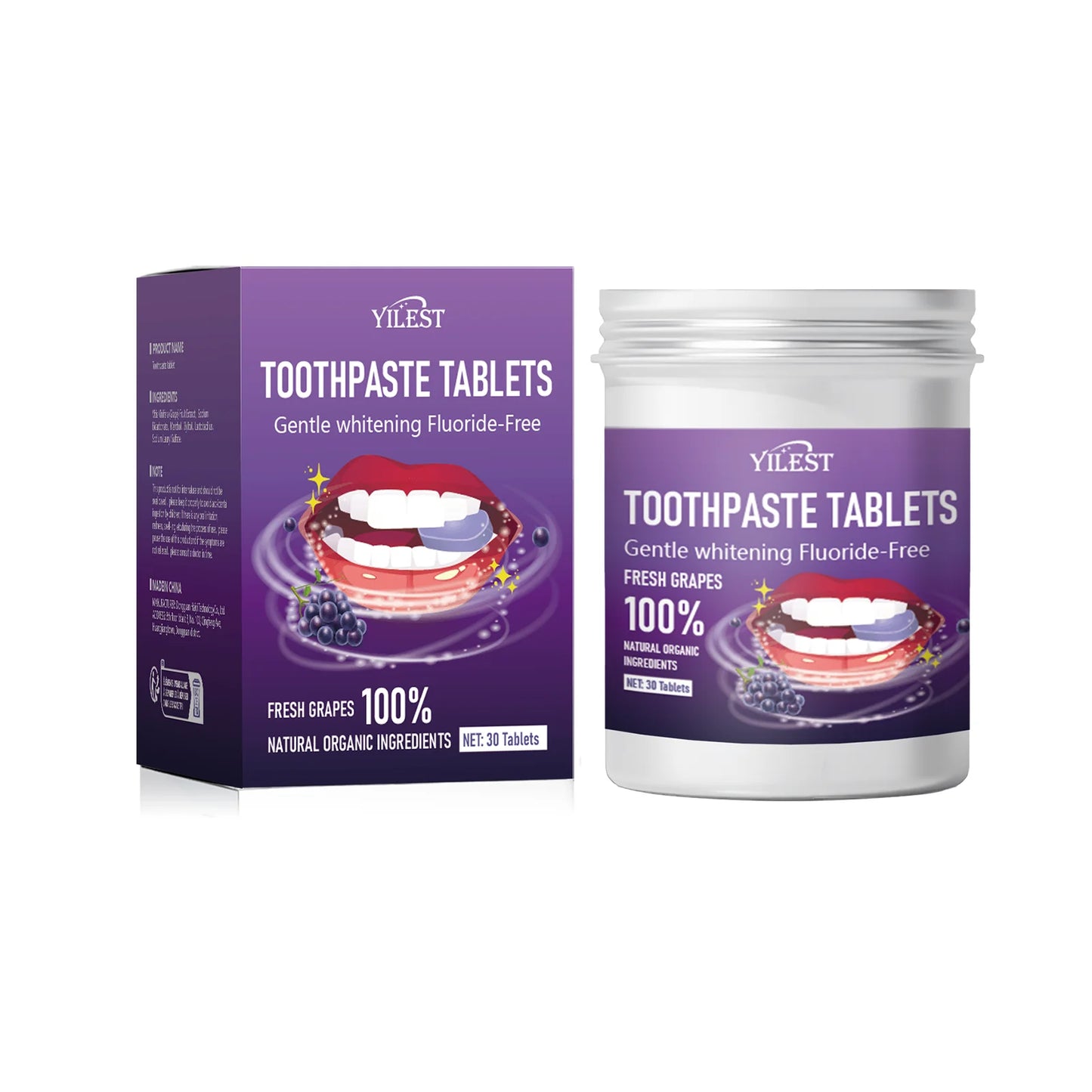 60/30 Tablets Mint Flavors Toothpaste Smoke Stains Fresh Oral Hygiene