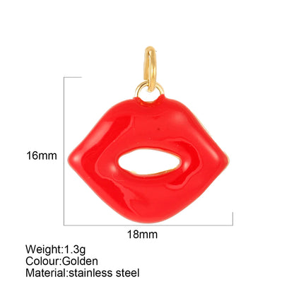 Y2k style heart-shaped pendant stainless steel
