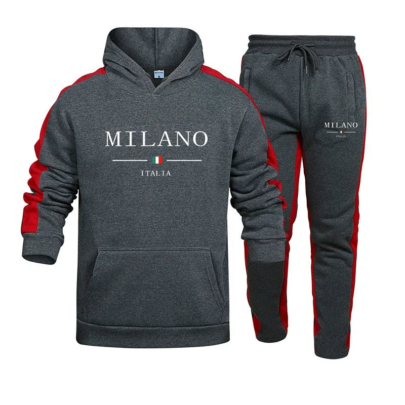 Men's sweatshirt set 2025 Autumn/winter 2-piece set.