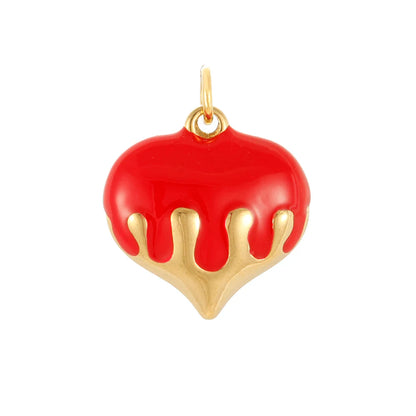 Y2k style heart-shaped pendant stainless steel