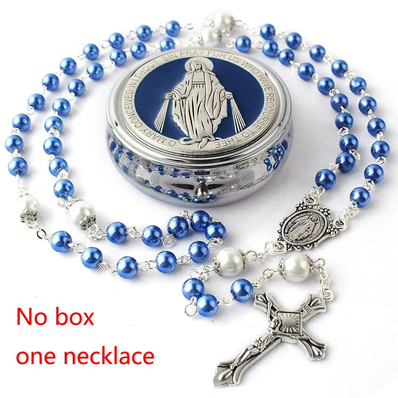 Glass Pearl Virgin Catholic Communion Gift for Boys And Girls