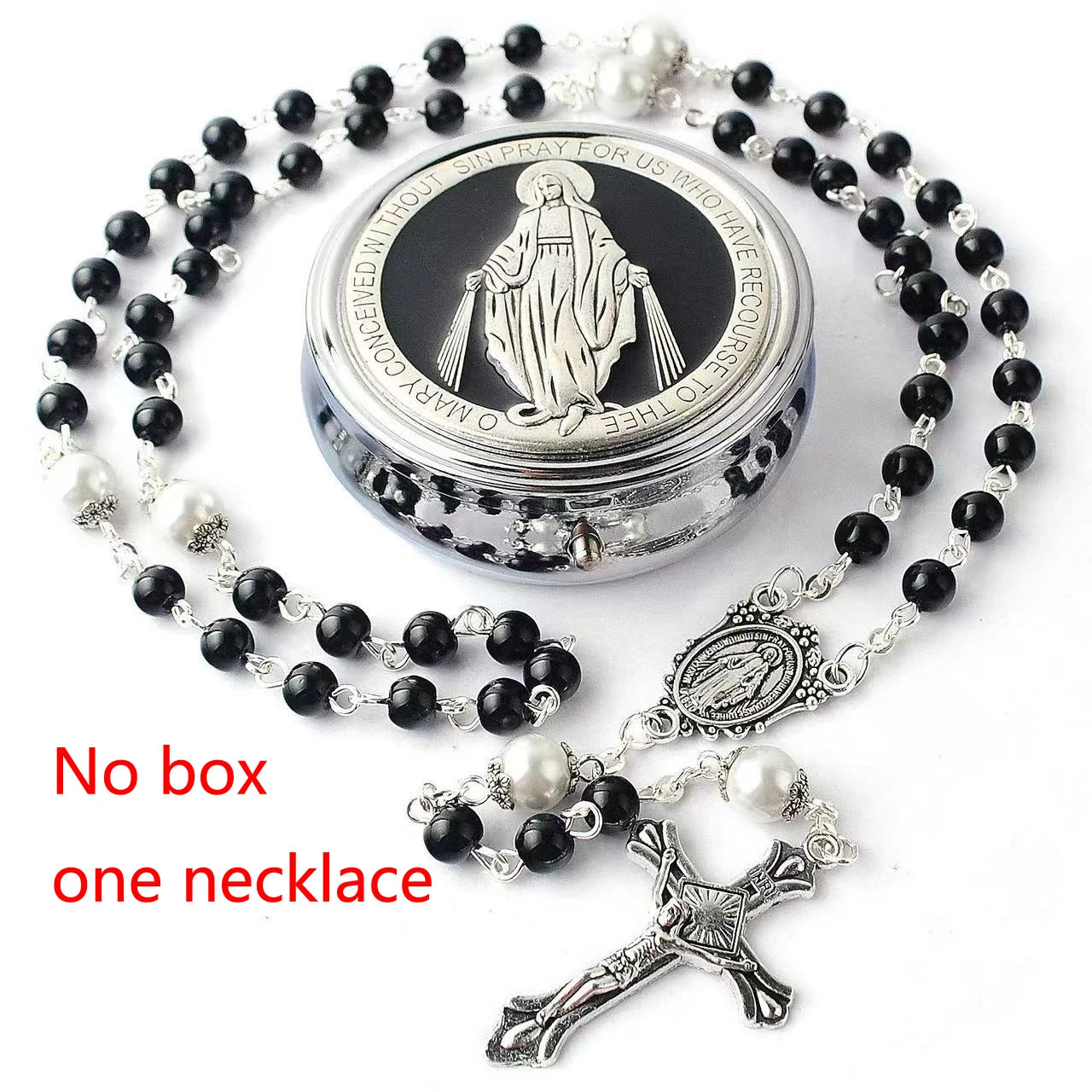 Glass Pearl Virgin Catholic Communion Gift for Boys And Girls